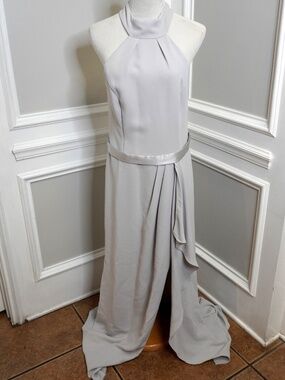 White by Vera Wang, Mock-Neck Double Cloth Bridesmaid Dress